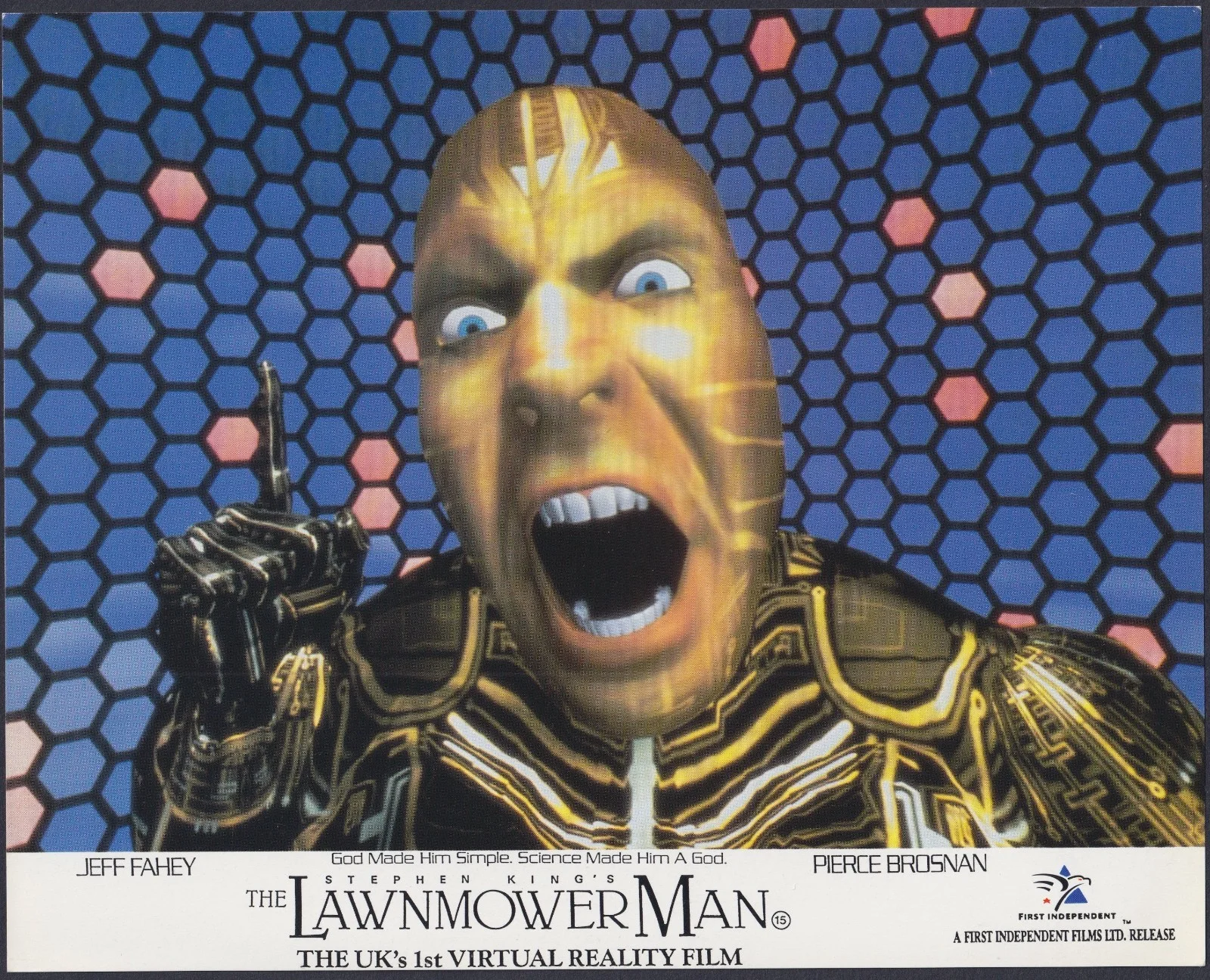 Lawnmower Man 8x ORIGINAL UK FOH Lobby Cards Stephen King Pierce Brosnan 1992, изображение 3