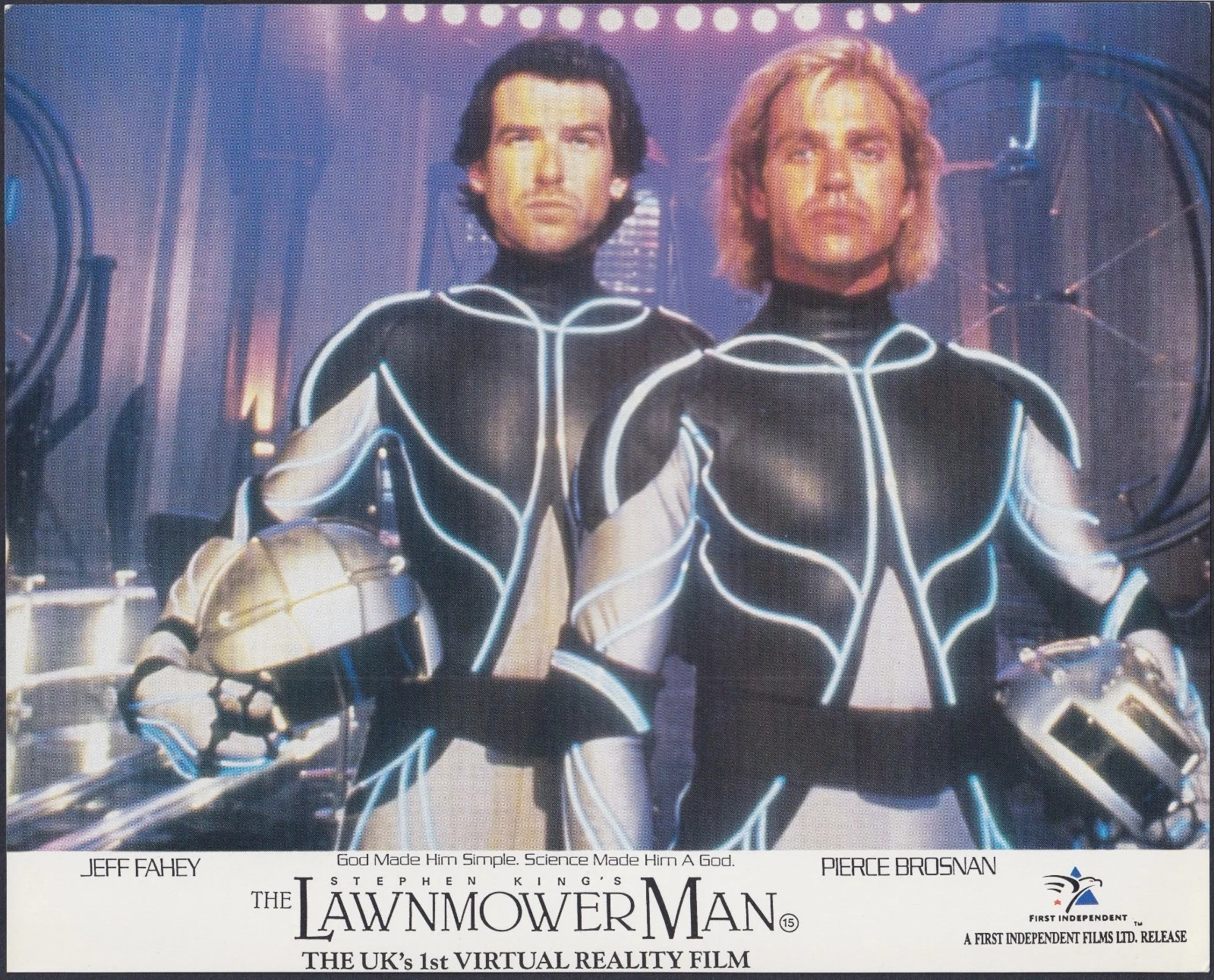 Lawnmower Man 8x ORIGINAL UK FOH Lobby Cards Stephen King Pierce Brosnan 1992, изображение 4