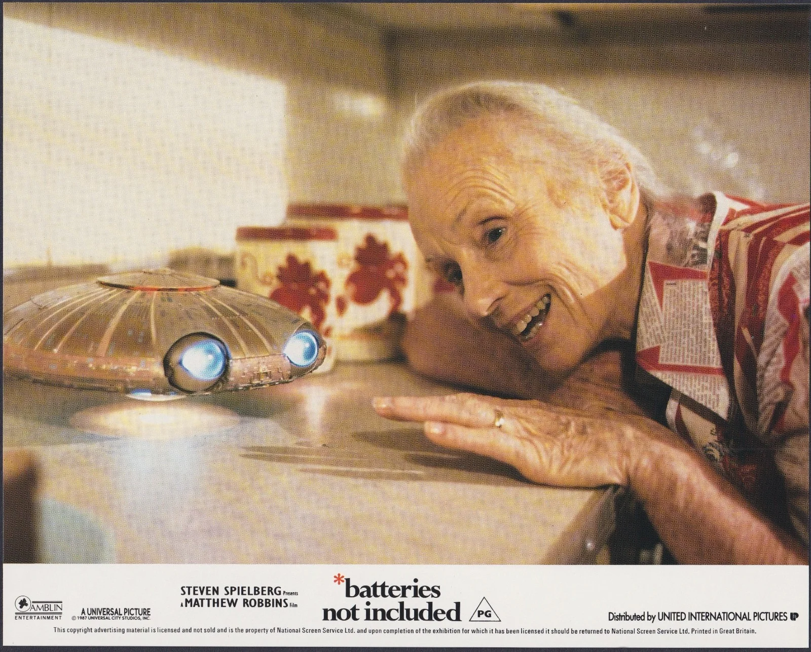 Batteries Not Included 8x ORIGINAL UK FOH Lobby Cards Jessica Tandy 1987, изображение 3