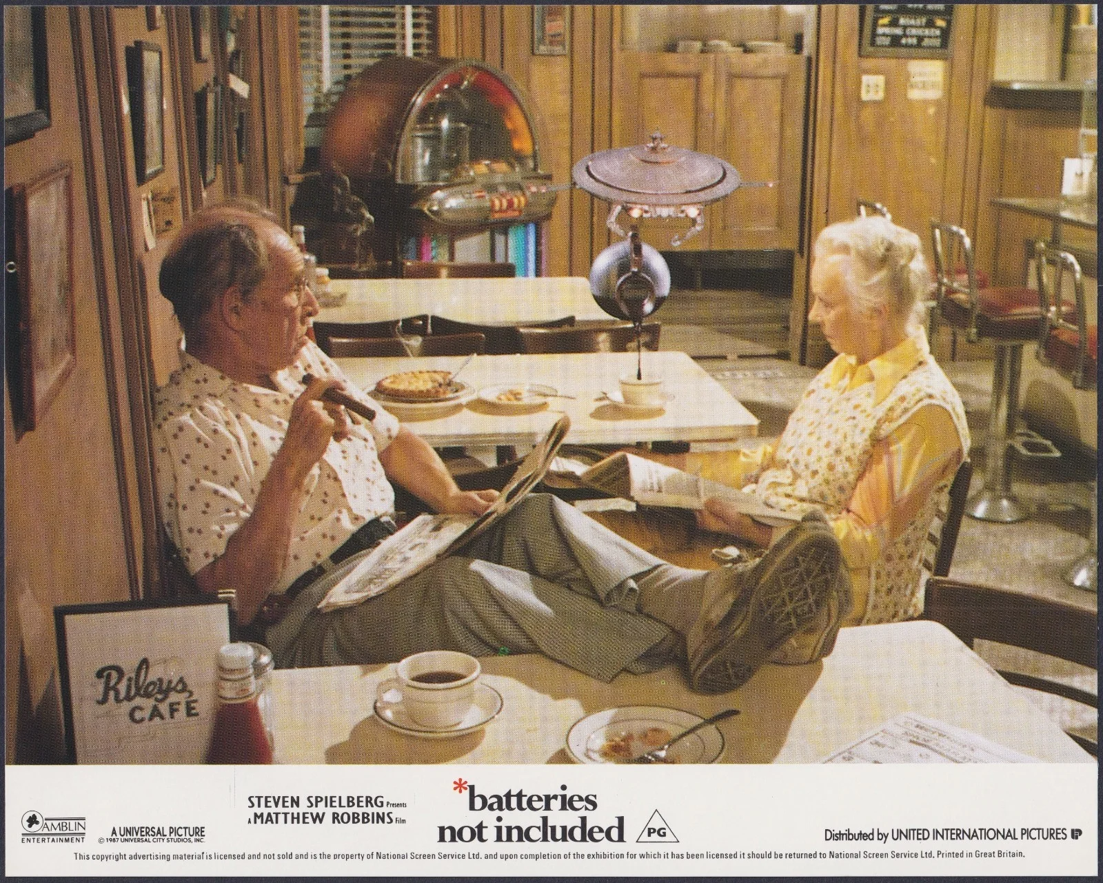 Batteries Not Included 8x ORIGINAL UK FOH Lobby Cards Jessica Tandy 1987, изображение 4