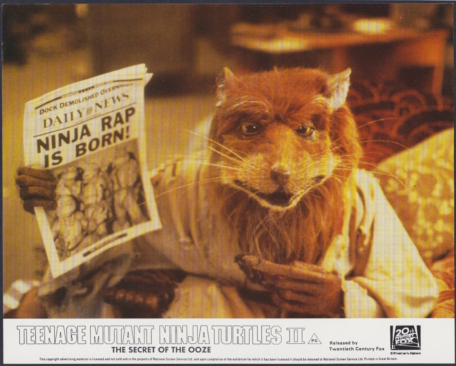 Teenage Mutant Ninja Turtles II Secret Ooze 8x ORIGINAL UK FOH Lobby Cards 1992, изображение 4