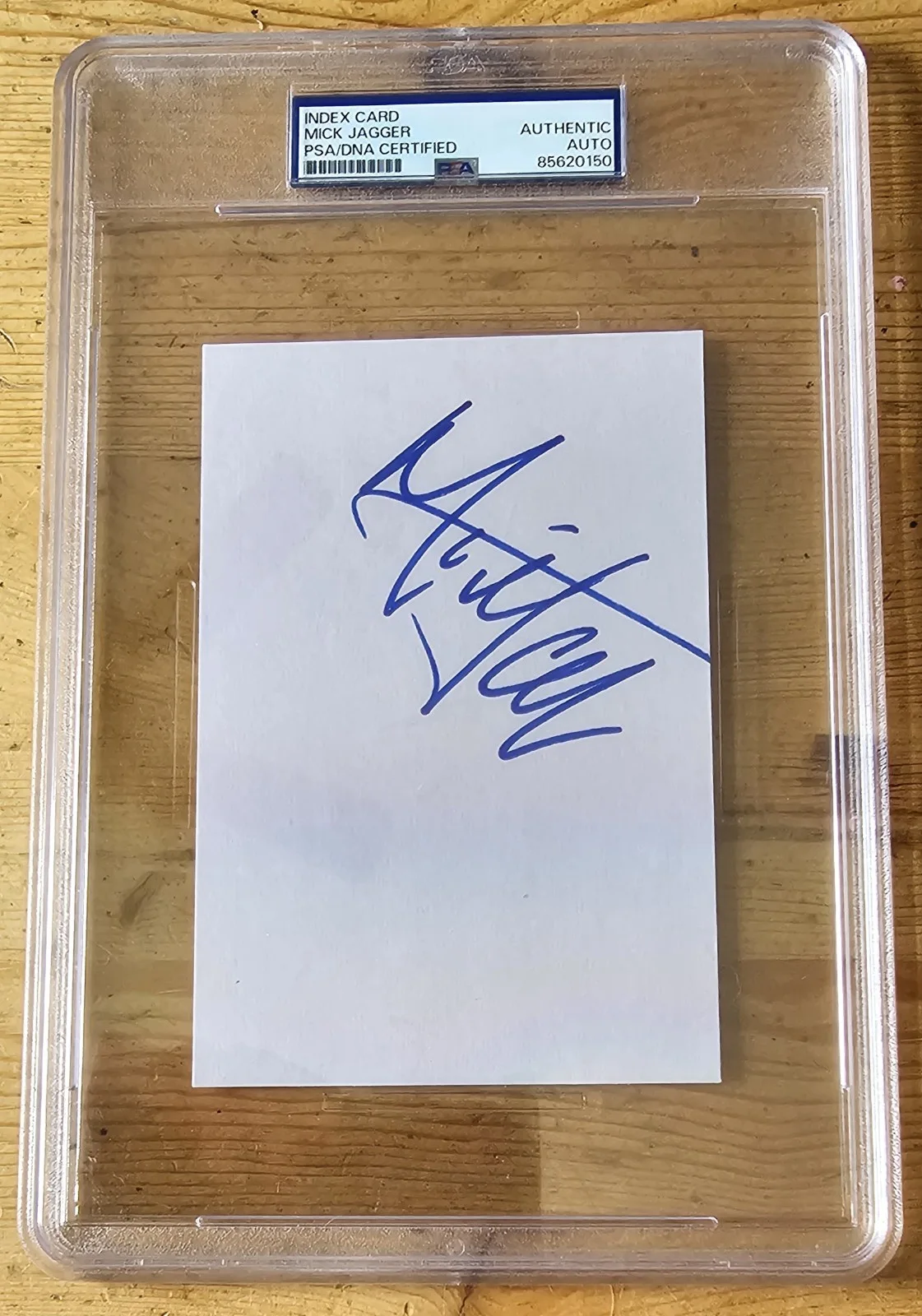 🔥Mick Jagger Signed 4x6 PSA/DNA Encased Rolling Stones auto autograph signature, изображение 2