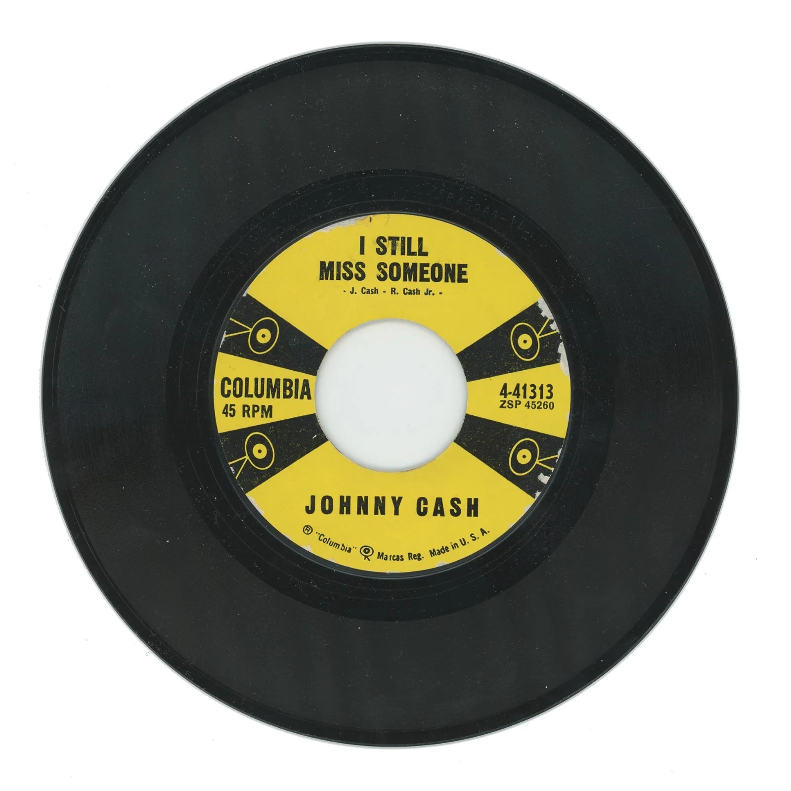 Johnny Cash Signed Vinyl 45, Don't Take Your Guns to Town, Record Album. PSA, изображение 3