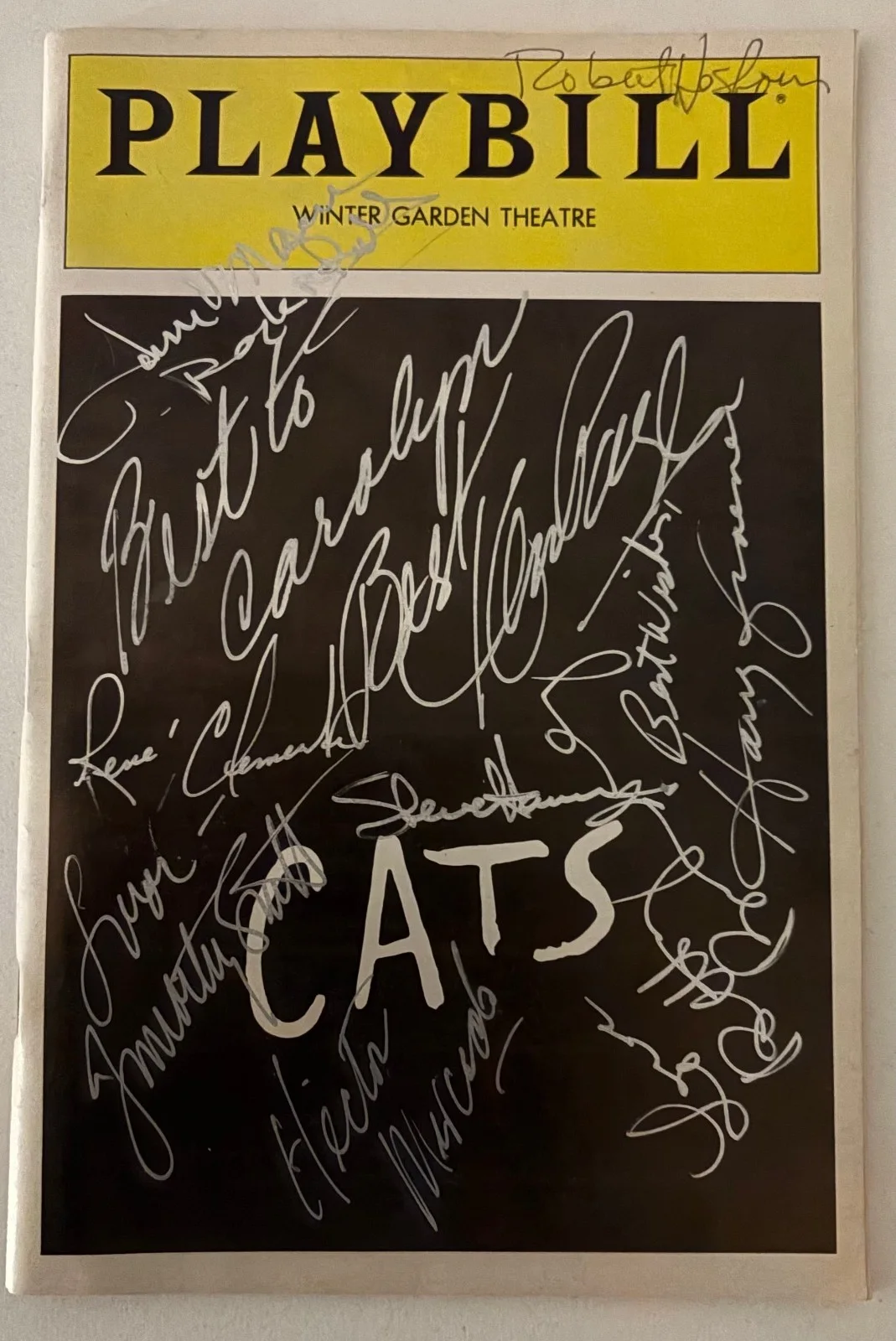 Betty Buckley, Ken Page, Harry Groener, Terrence Mann — CATS Playbill - Broadway Cast 1983 - Betty Buckley Autograph! More!
