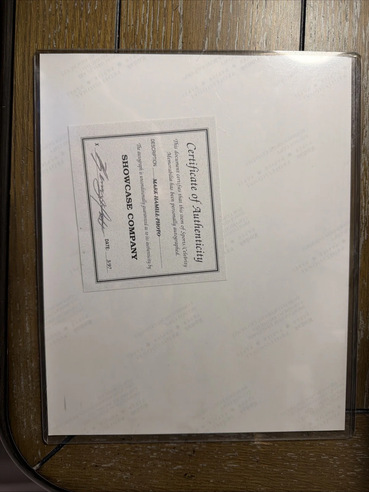 Mark Hamill Photo-Autograph Certified By Show Case Company, изображение 2