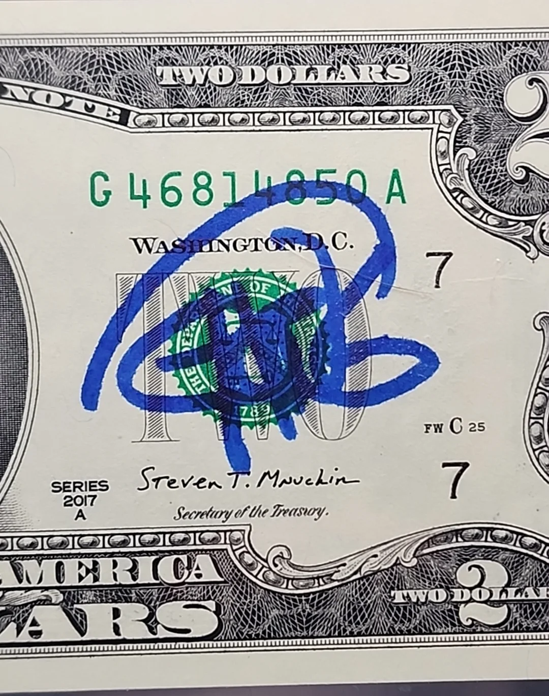 Cheech Marin, Tommy Chong — Cheech & Chong Dual Signed Autographed $2 Uncirculated Bill Beckett Witnessed, изображение 4