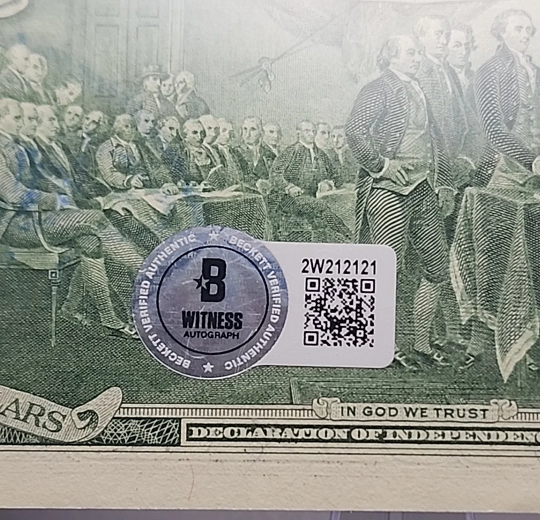 Cheech Marin, Tommy Chong — Cheech & Chong Dual Signed Autographed $2 Uncirculated Bill Beckett Witnessed, изображение 5