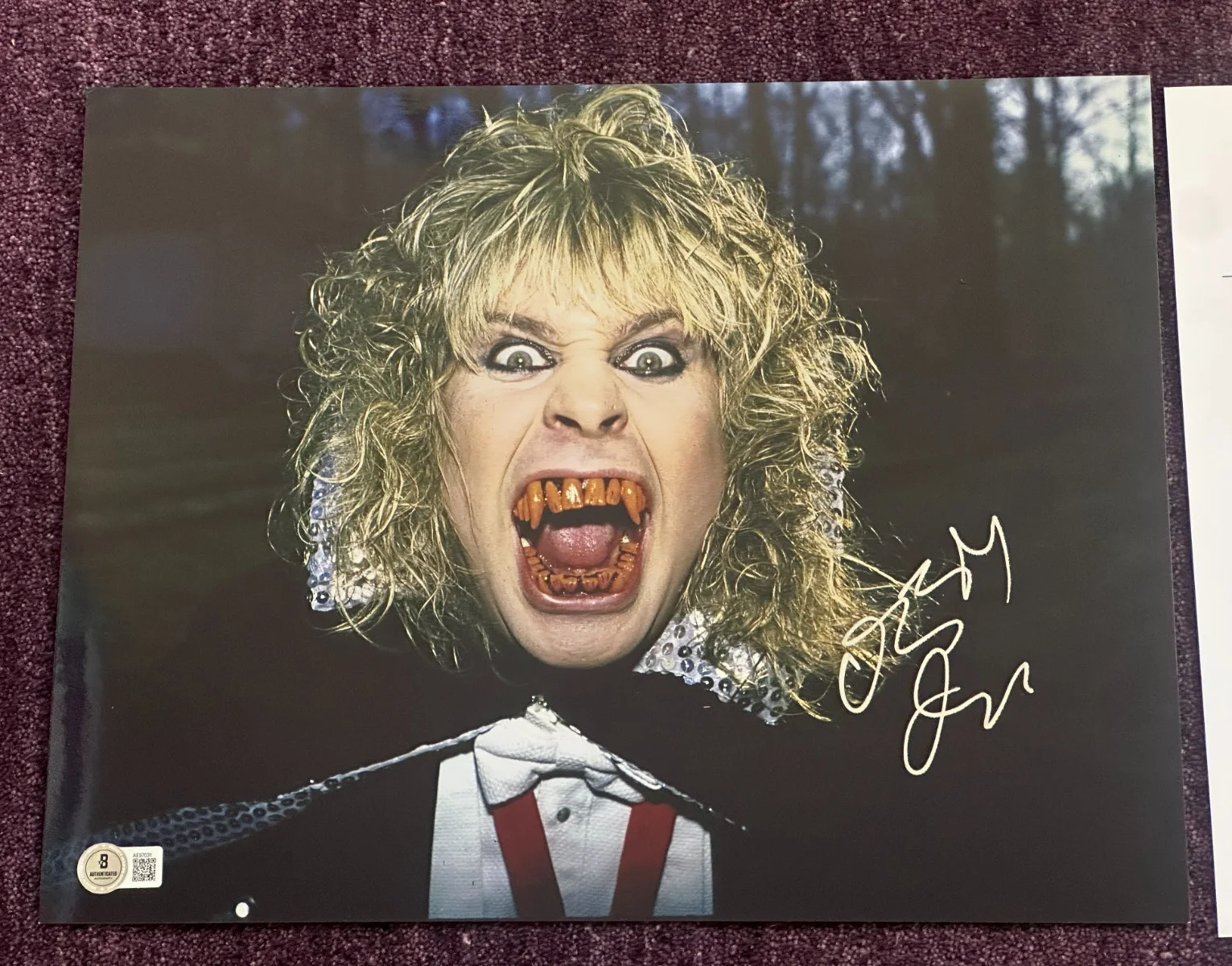 OZZY OSBOURNE Signed BLACK SABBATH 11x14 PHOTO Beckett (BAS) LOA, image 2