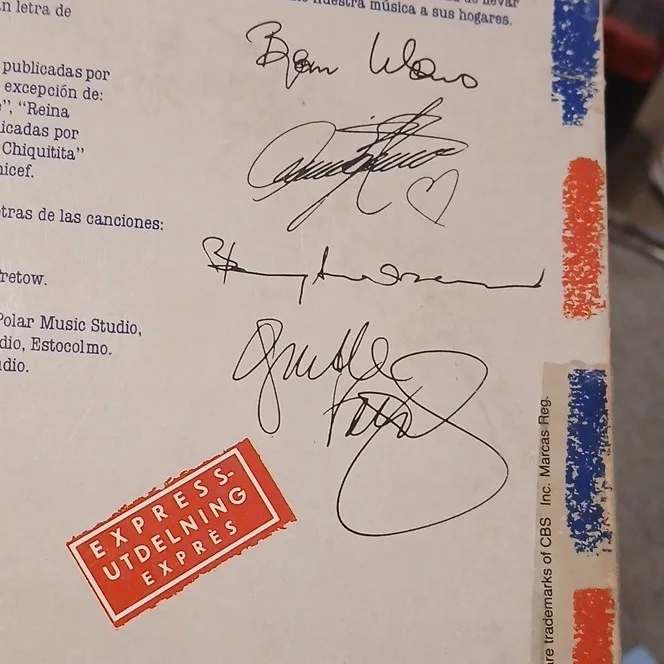 ABBA Gracias Por La Musica Original Signed Vinyl Record, изображение 4