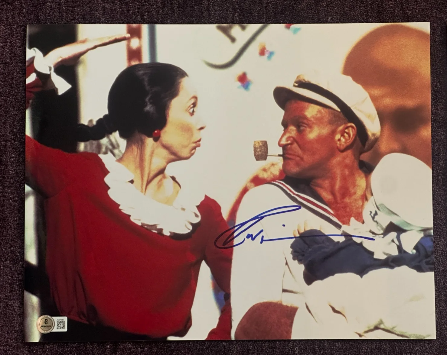 Robin Williams — ROBIN WILLIAMS Signed POPEYE 11x14 PHOTO with Beckett (BAS) LOA, изображение 2