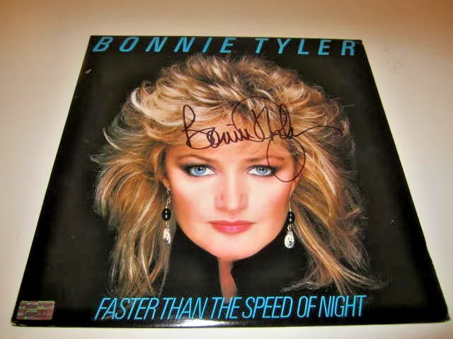 BONNIE TYLER-1983 "FASTER THAN THE SPEED OF NIGHT" SIGNED VINYL LP-AUTHENTICATED, изображение 5