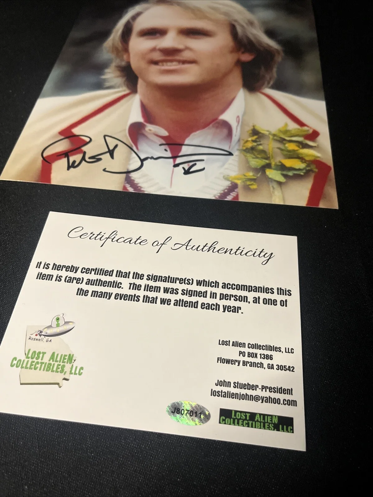 PETER DAVISON SIGNED AUTOGRAPHED 8x10 PHOTO #5 DR. DOCTOR WHO BBC COA, изображение 4