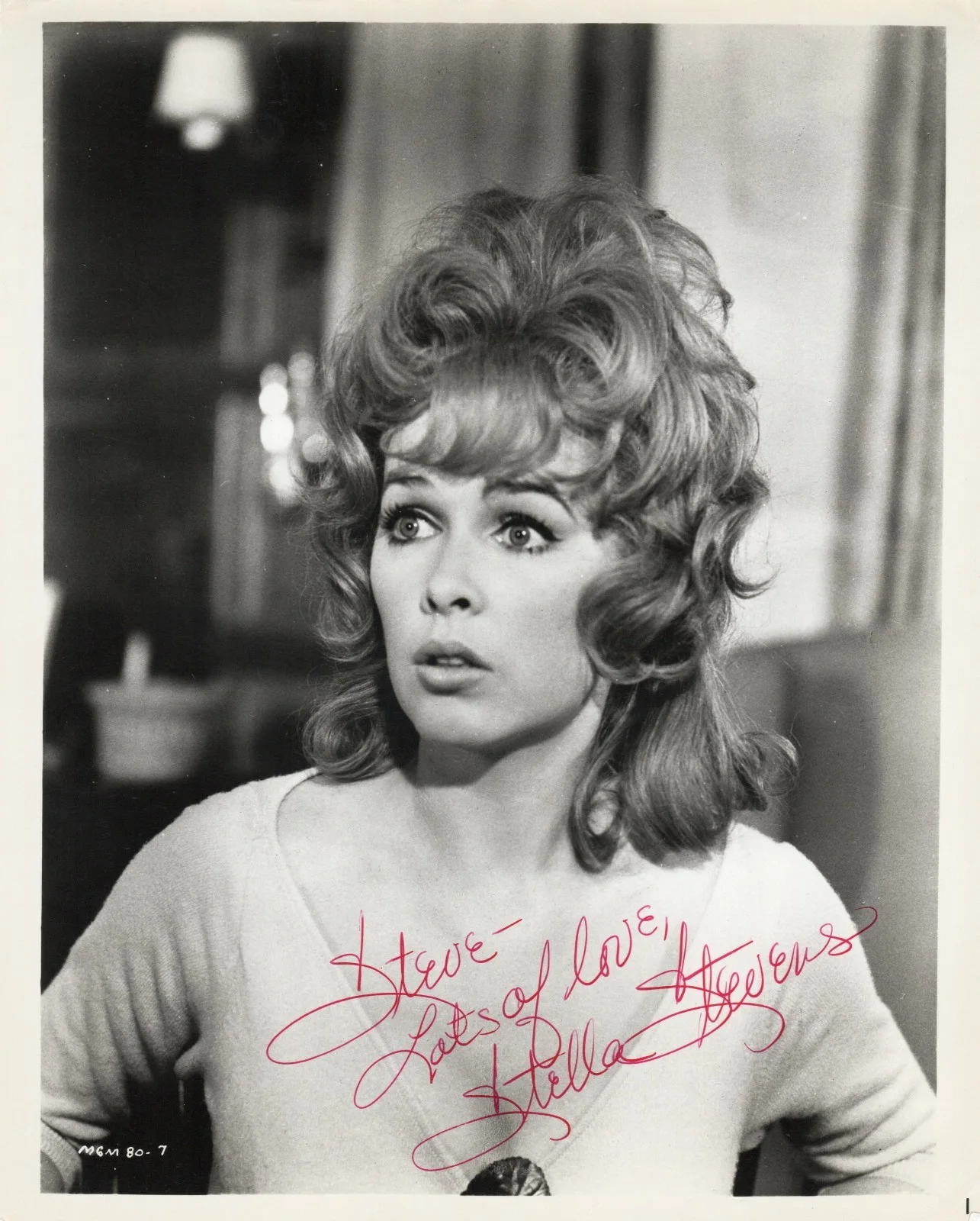 Stella Stevens — STELLA STEVENS Autograph Inscribed Signed 1965 8X10 B&W Publicity Photo w/ COA