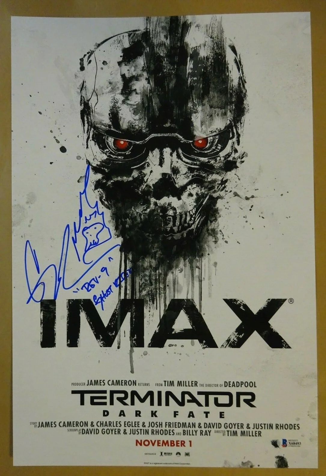 Gabriel Luna — Signed GABRIEL LUNA Autographed TERMINATOR DARK FATE 12x18 Photo BECKETT BAS COA, изображение 2