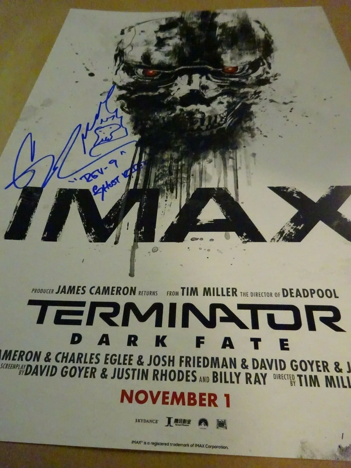 Gabriel Luna — Signed GABRIEL LUNA Autographed TERMINATOR DARK FATE 12x18 Photo BECKETT BAS COA, изображение 5