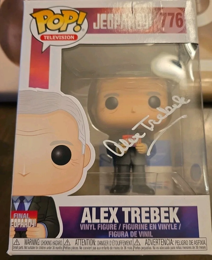 Alex Trebek — Alex Trebek Jeopardy Host #766 Signed Autographed Funko Pop PSA, image 3