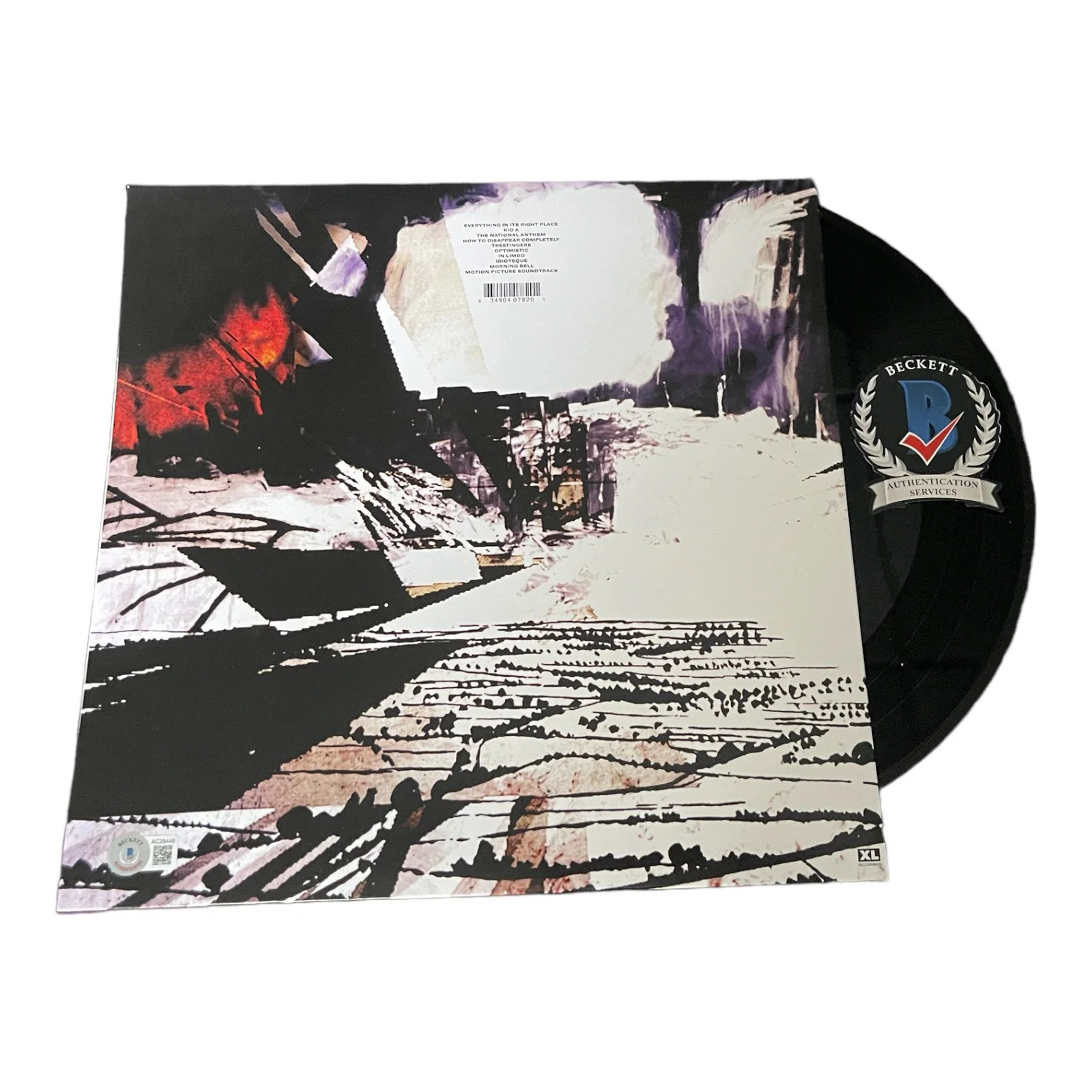 THOM YORKE SIGNED AUTOGRAPH RADIOHEAD KID A LP VINYL BECKETT BAS, image 2