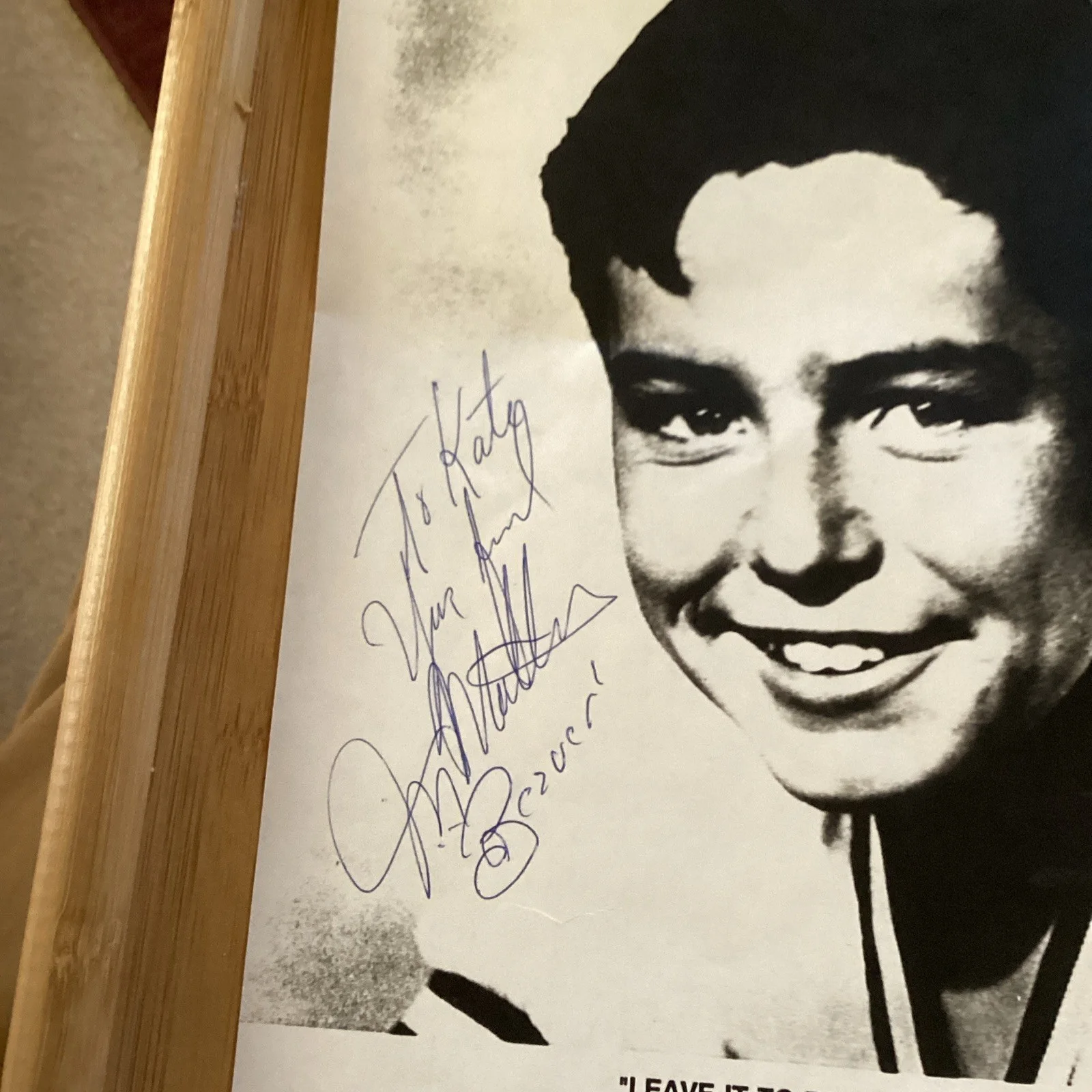 Jerry Mathis — Signed Picture Jerry Mathis Leave It To Beaver Tampa Petersburg Home Show 1999, изображение 2
