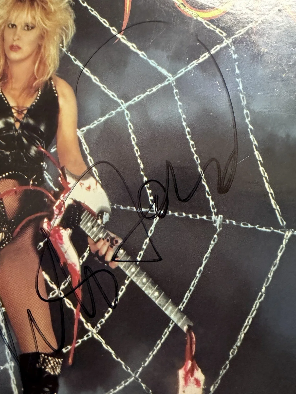 Lita Ford signed Out For Blood LP Autographed, image 3
