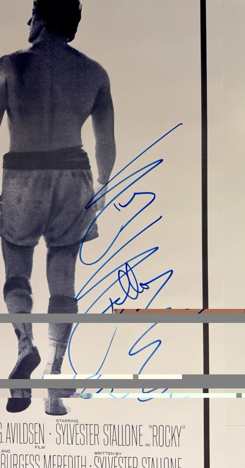 Slyvester Stallone — Sylvester Stallone Autographed ROCKY Movie Poster 27x40 signed Beckett BAS COA, image 5