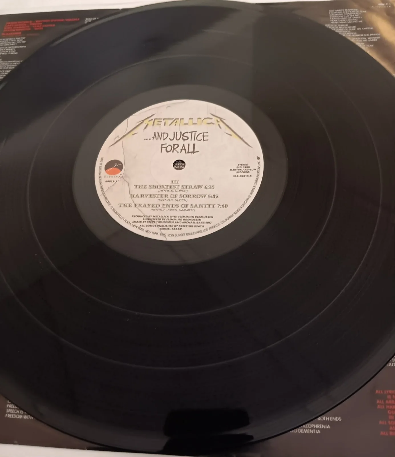 Metallica Signed And Justice 2Lp Kirk Hammett Jason Newsted BGS Elektra 1988, изображение 5