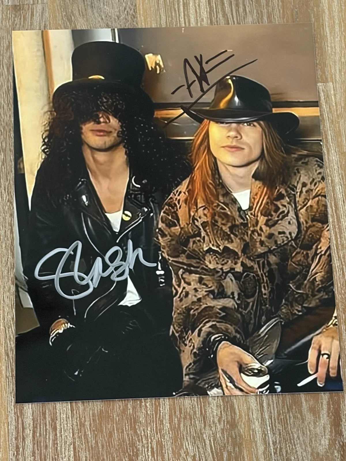 Axl Rose AND Slash autographed 8x10 photo, signed, authentic, Guns N Roses, COA, изображение 2