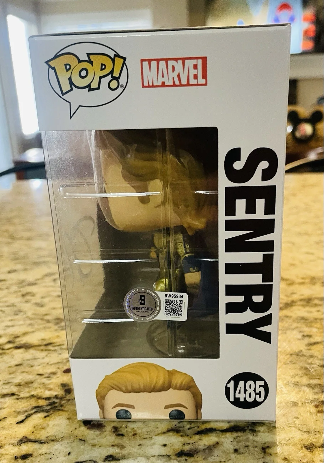 Lewis Pullman Signed Sentry Funko Pop! Thunderbolts Marvel W/BAS, image 2