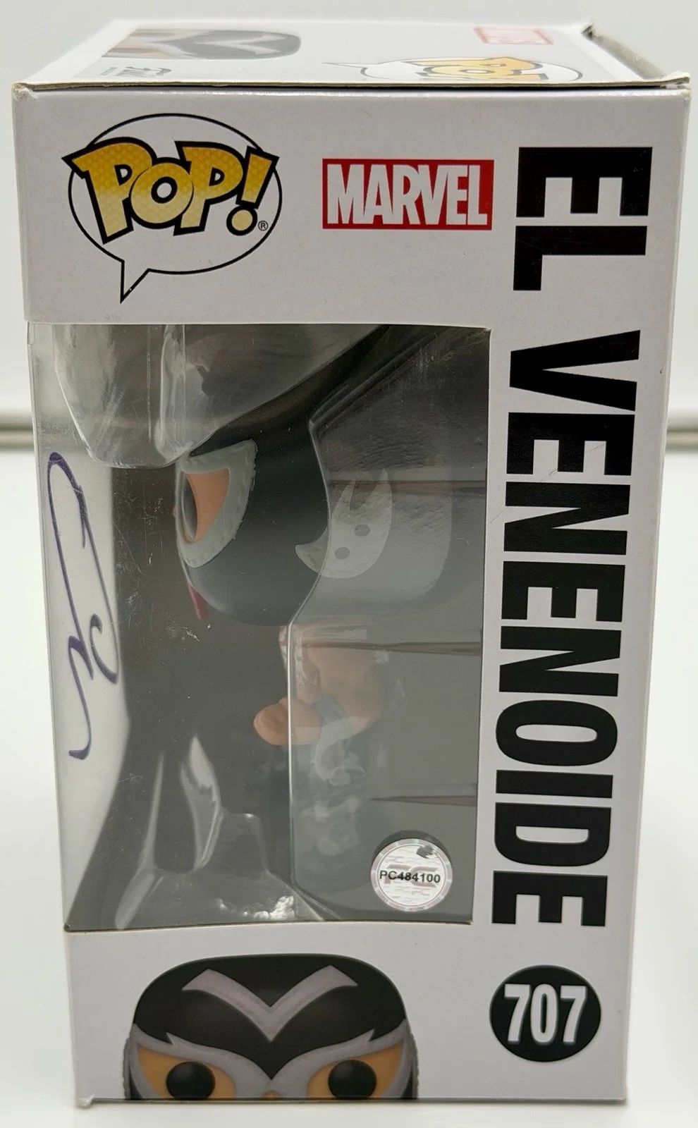 Tom Hardy — Tom Hardy Signed El Venenoide Funko Pop Lucha Libre #707 PC COA w/protector🇲��, image 3
