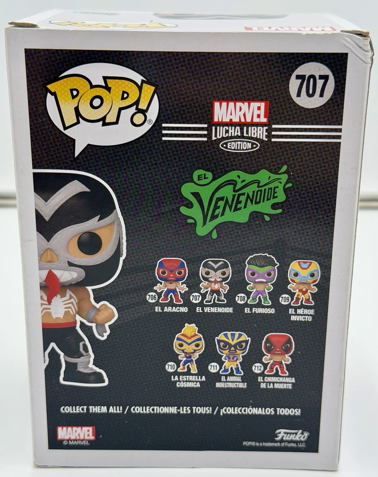 Tom Hardy — Tom Hardy Signed El Venenoide Funko Pop Lucha Libre #707 PC COA w/protector🇲��, image 4