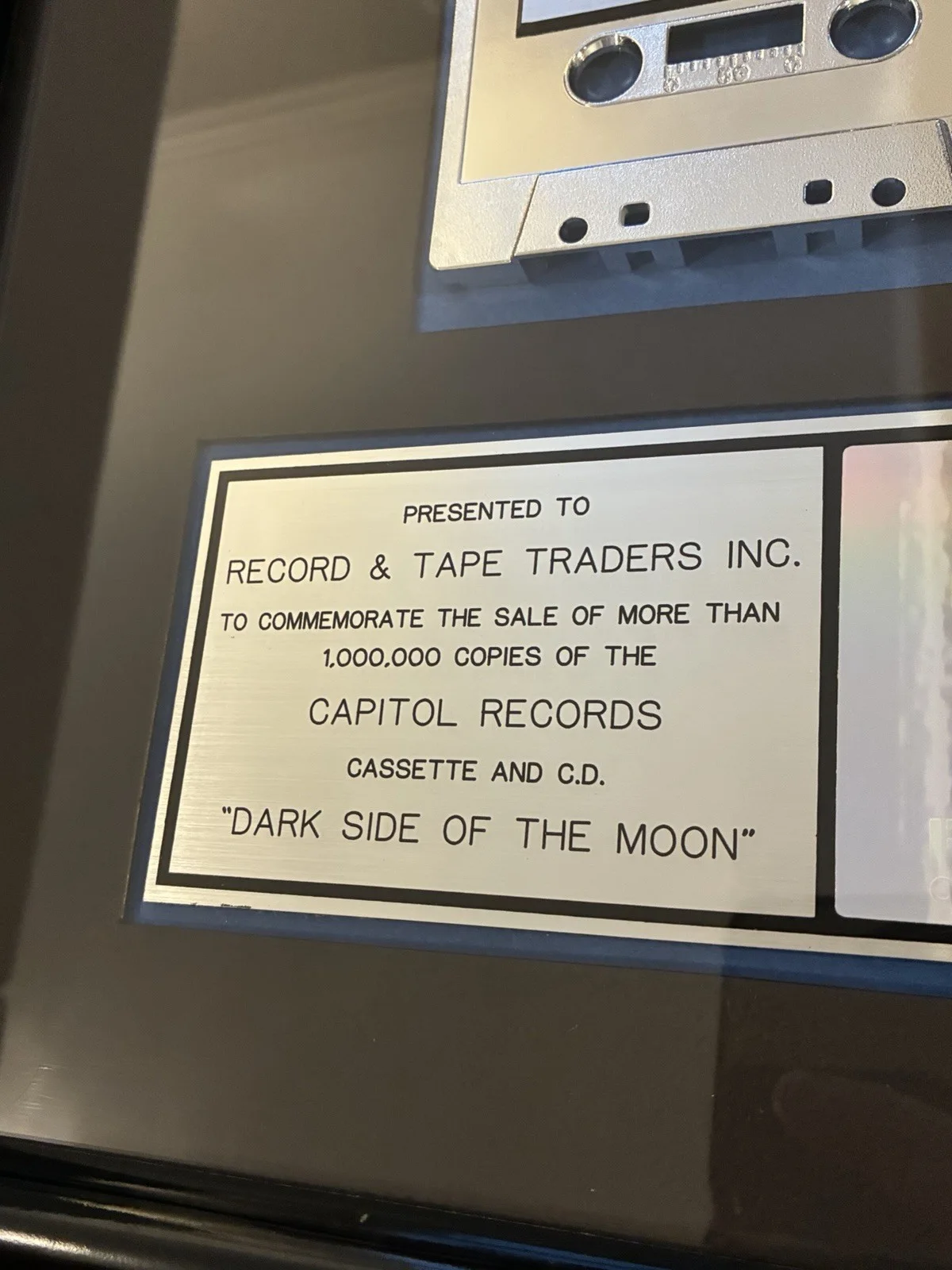 Pink Floyd Platinum RIAA Award Dark Side of the Moon COA Promotor Provenance, изображение 2