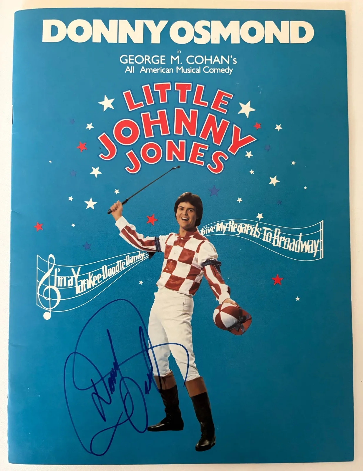Donny Osmond — Donny Osmond autographed Broadway program - RARE! - "Little Johnny Jones" (1982)