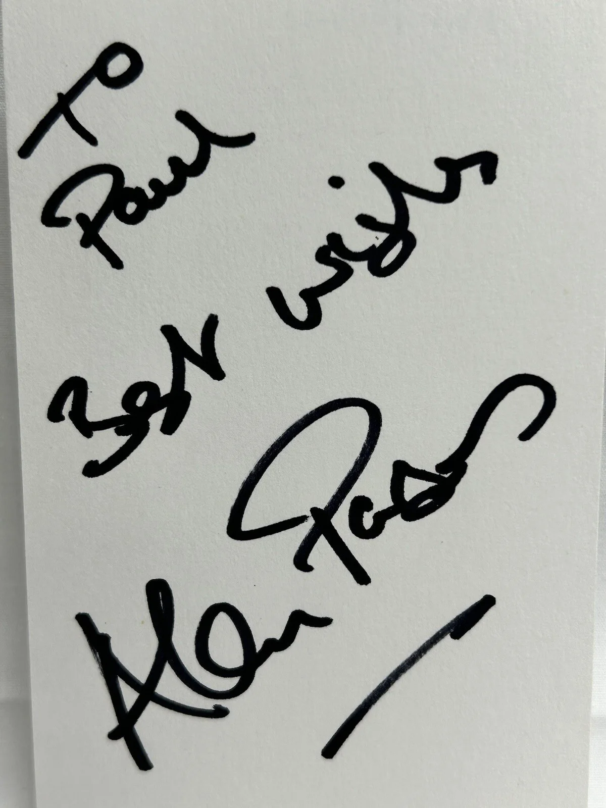 Alan Parsons — Alan Parsons English Audio Engineer Musician Signature Index Card Original, image 2