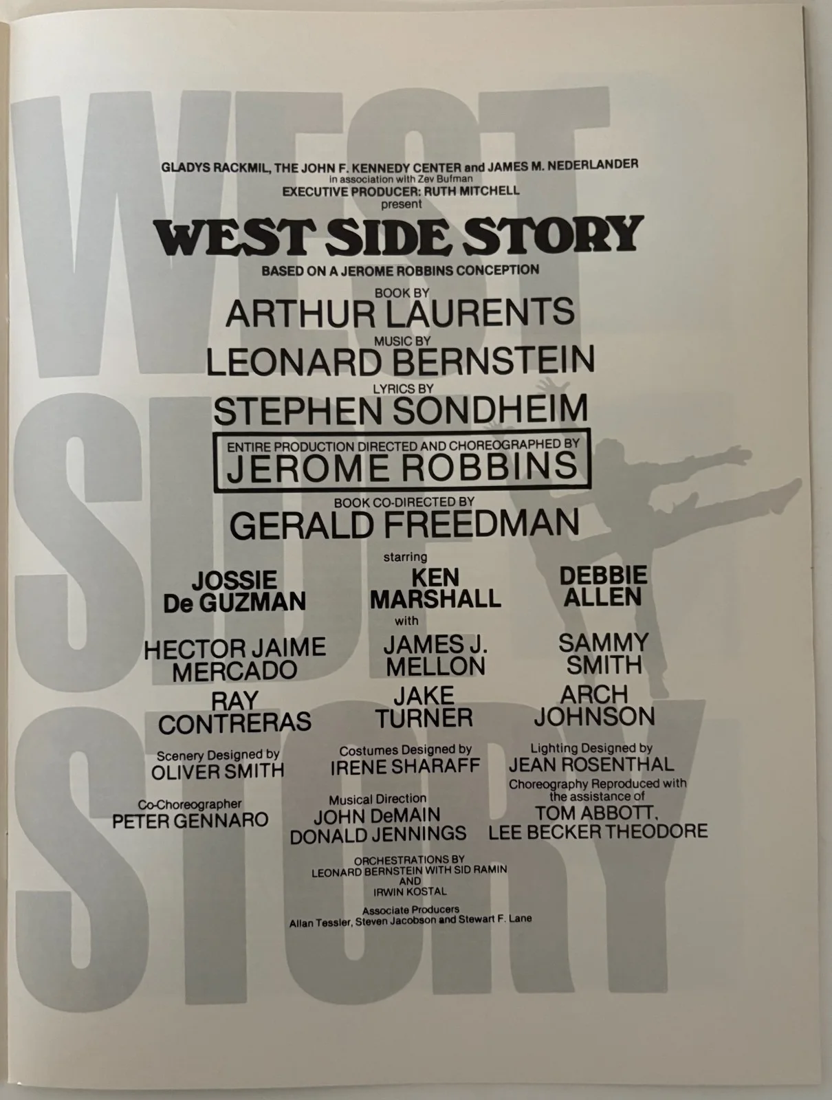 Debbie Allen — "West Side Story" - Debbie Allen (FAME) autograph - 1980 Broadway revival, изображение 3