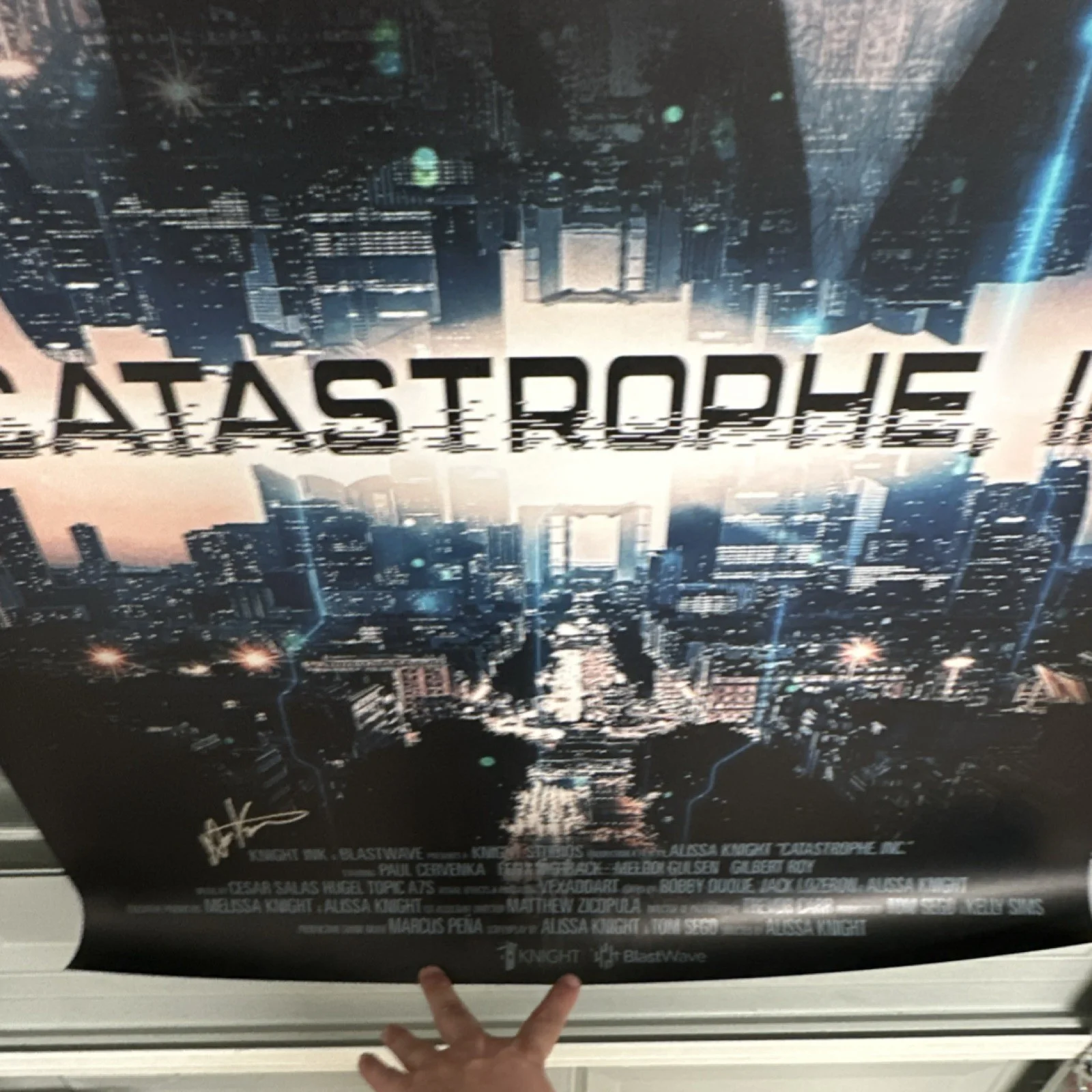 Melodi Gulsen, Felix Merback, Paul Cervenka, Gilbert Roy — Catastrophe, Inc. Original Autographed Poster Signed by Gulsen, Merback, Cerven…, изображение 2