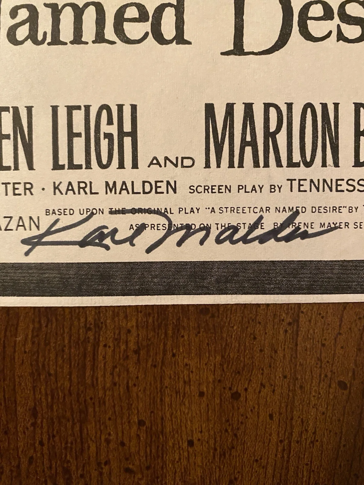 Karl Malden, Kim Hunter — Karl Malden Kim Hunter Signed Autographed Vintage Ad w COA Streetcar Named Desir, изображение 4