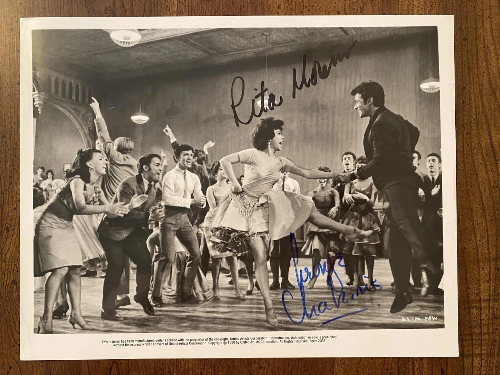 Rita Moreno, George Chakiris — Rita Moreno George Chakiris Signed Autographed Photo With COA West Side Story
