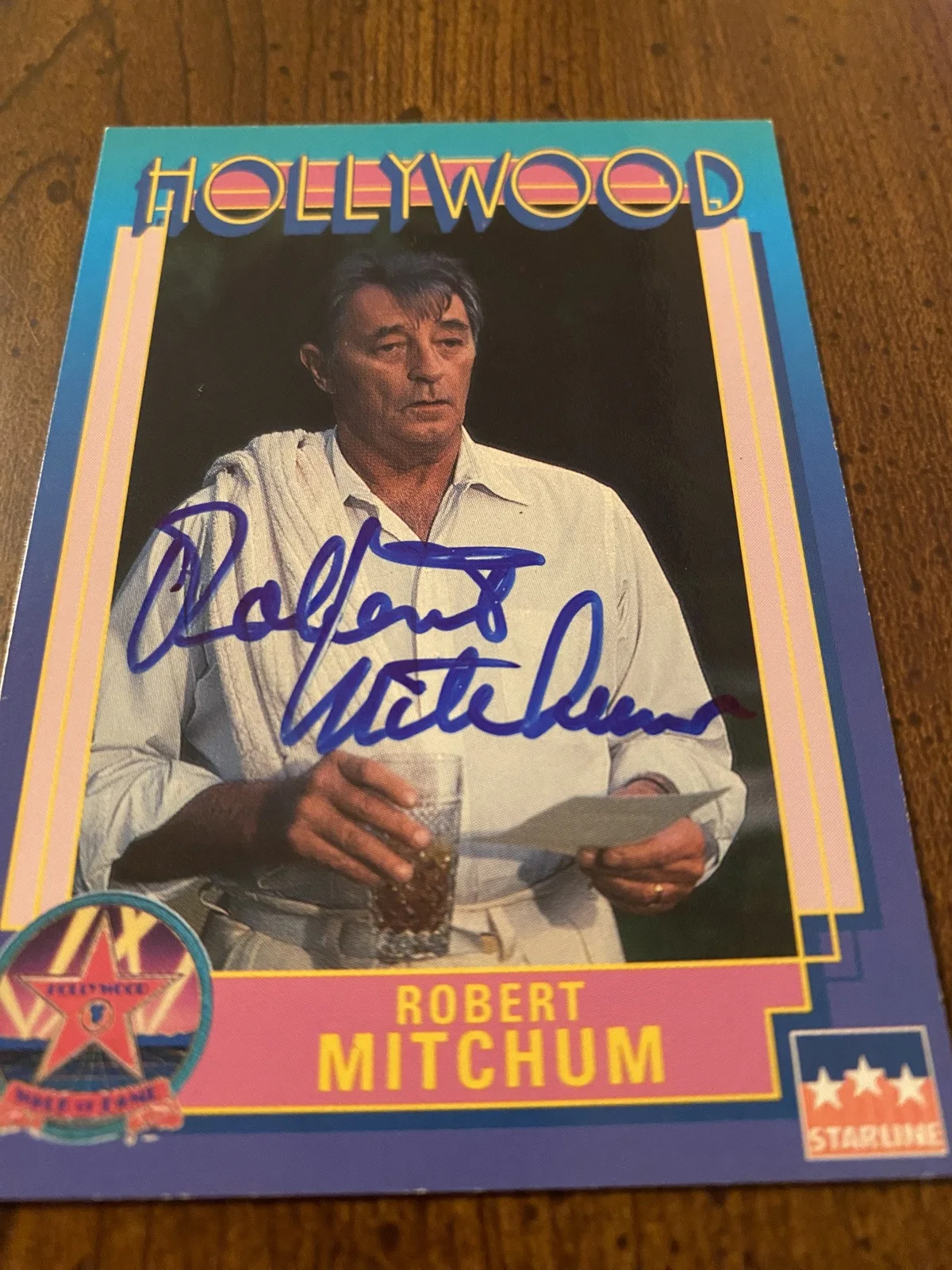 Robert Mitchum — Robert Mitchum Signed Autographed Hollywood WOF Card w COA Cape Fear El Dorado, изображение 2