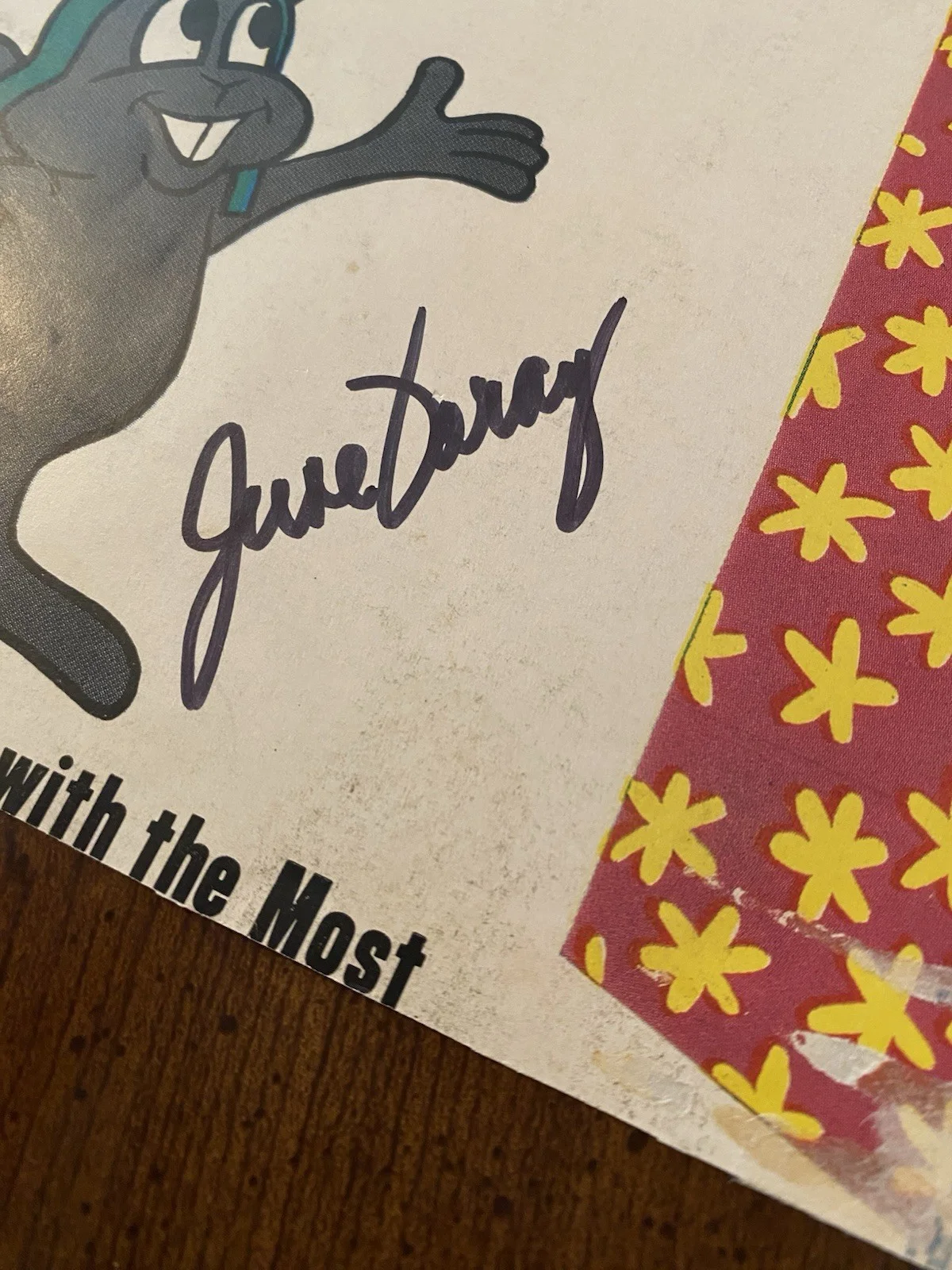 June Foray — June Foray Signed Autographed TV Mirror Magazine With COA Rocky And Bullwinkle, изображение 4