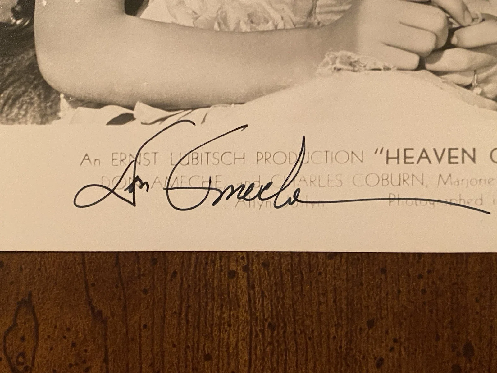 Gene Tierney, Don Ameche — Gene Tierney Don Ameche Signed Autographed Photo With COA Heaven Can Wait BOTH, image 2