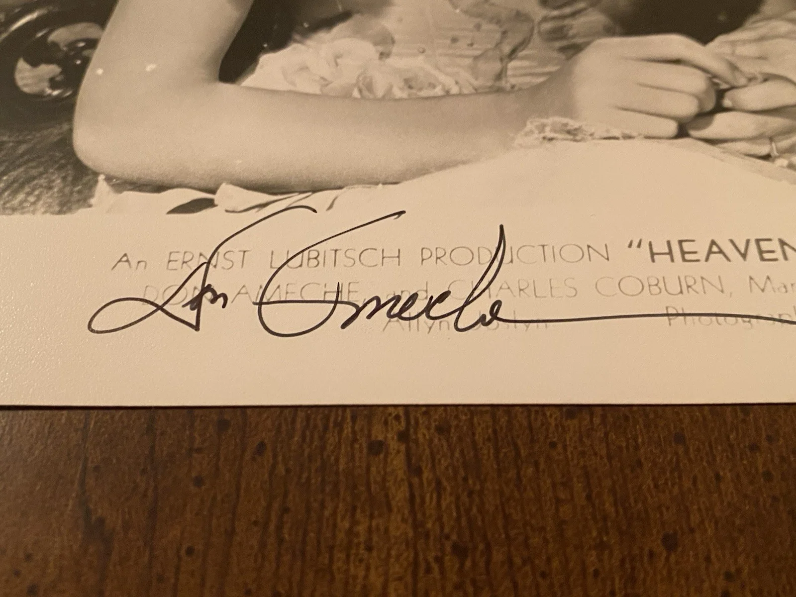 Gene Tierney, Don Ameche — Gene Tierney Don Ameche Signed Autographed Photo With COA Heaven Can Wait BOTH, image 3