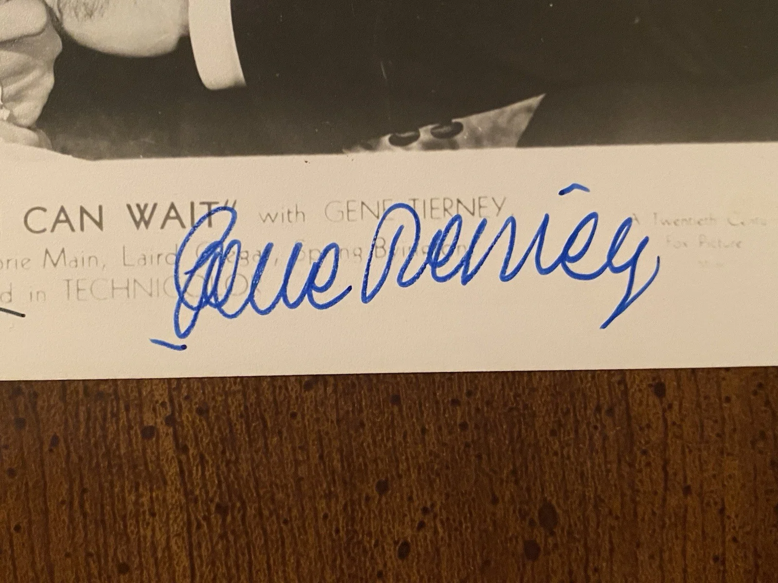 Gene Tierney, Don Ameche — Gene Tierney Don Ameche Signed Autographed Photo With COA Heaven Can Wait BOTH, image 4