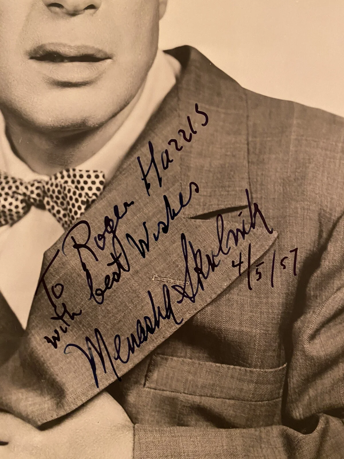 Menasha Skulnik — Menasha Skulnik Signed Autographed Photo With COA The Goldbergs Ed Sullivan Show, изображение 2