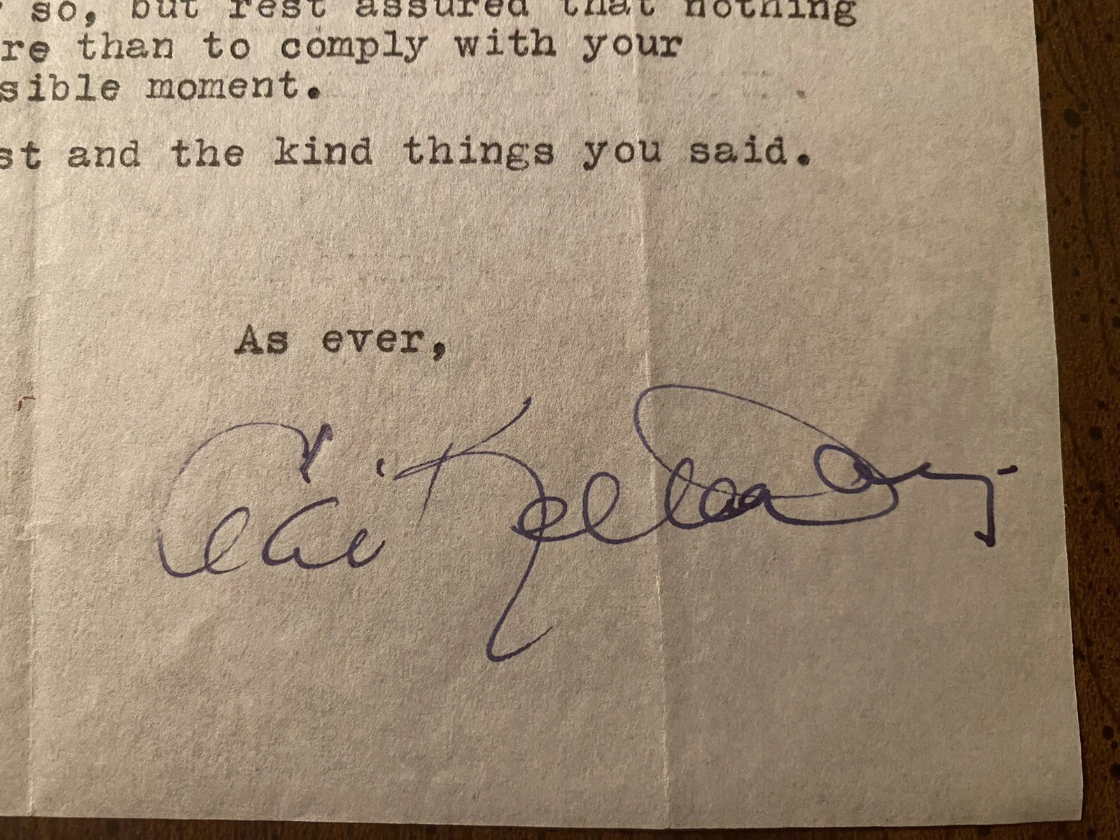Cecil Kellaway — Cecil Kellaway Signed Autographed Letter With COA Harvey The Shaggy Dog Spinout, изображение 2