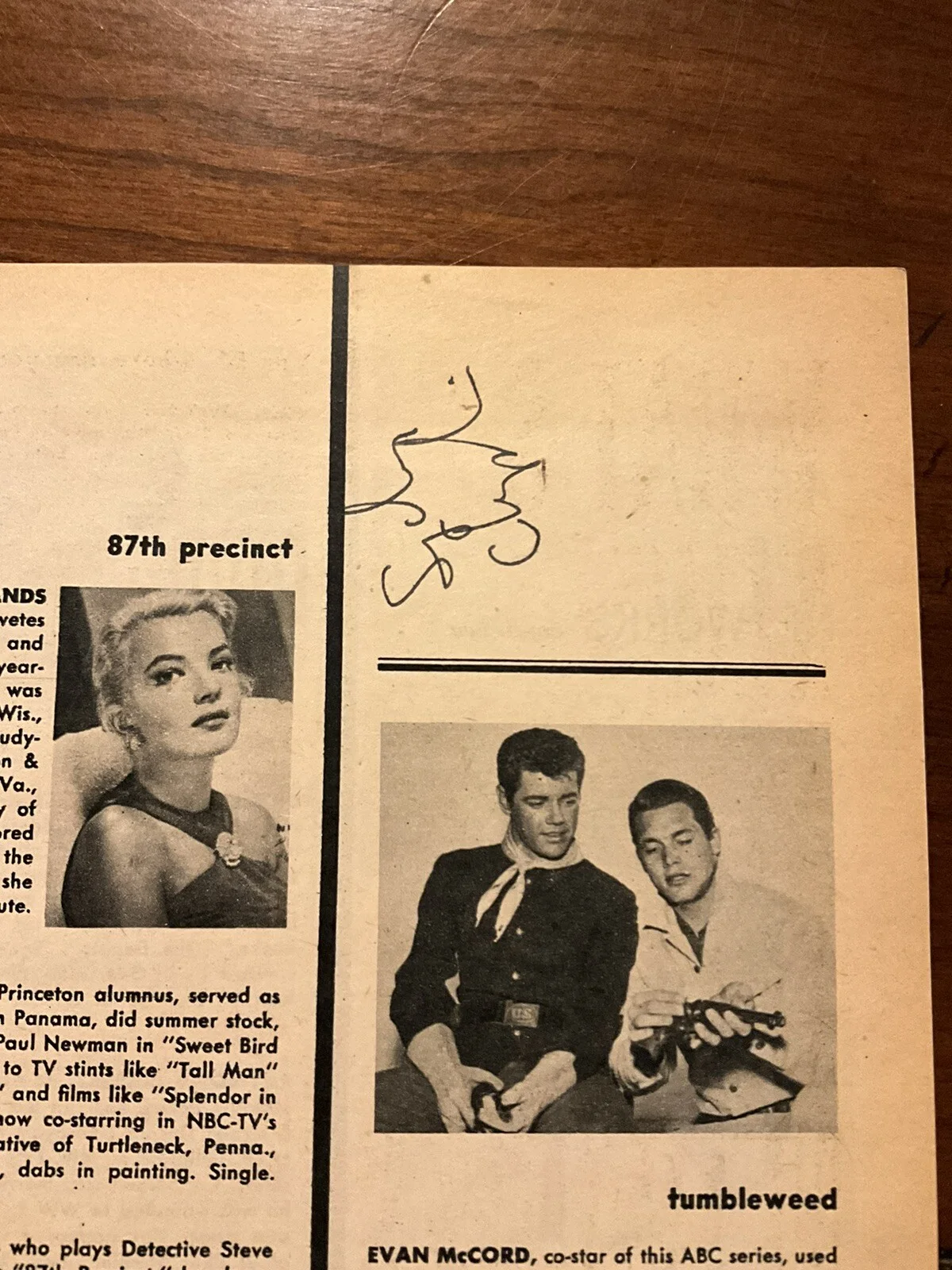 Kim Hunter, Lena Horne, Steve Lawrence, Eydie Gorme, Etc — Twilight Zone Cast Signed Autographed Magazine By 8 TV Stars With COA, изображение 3