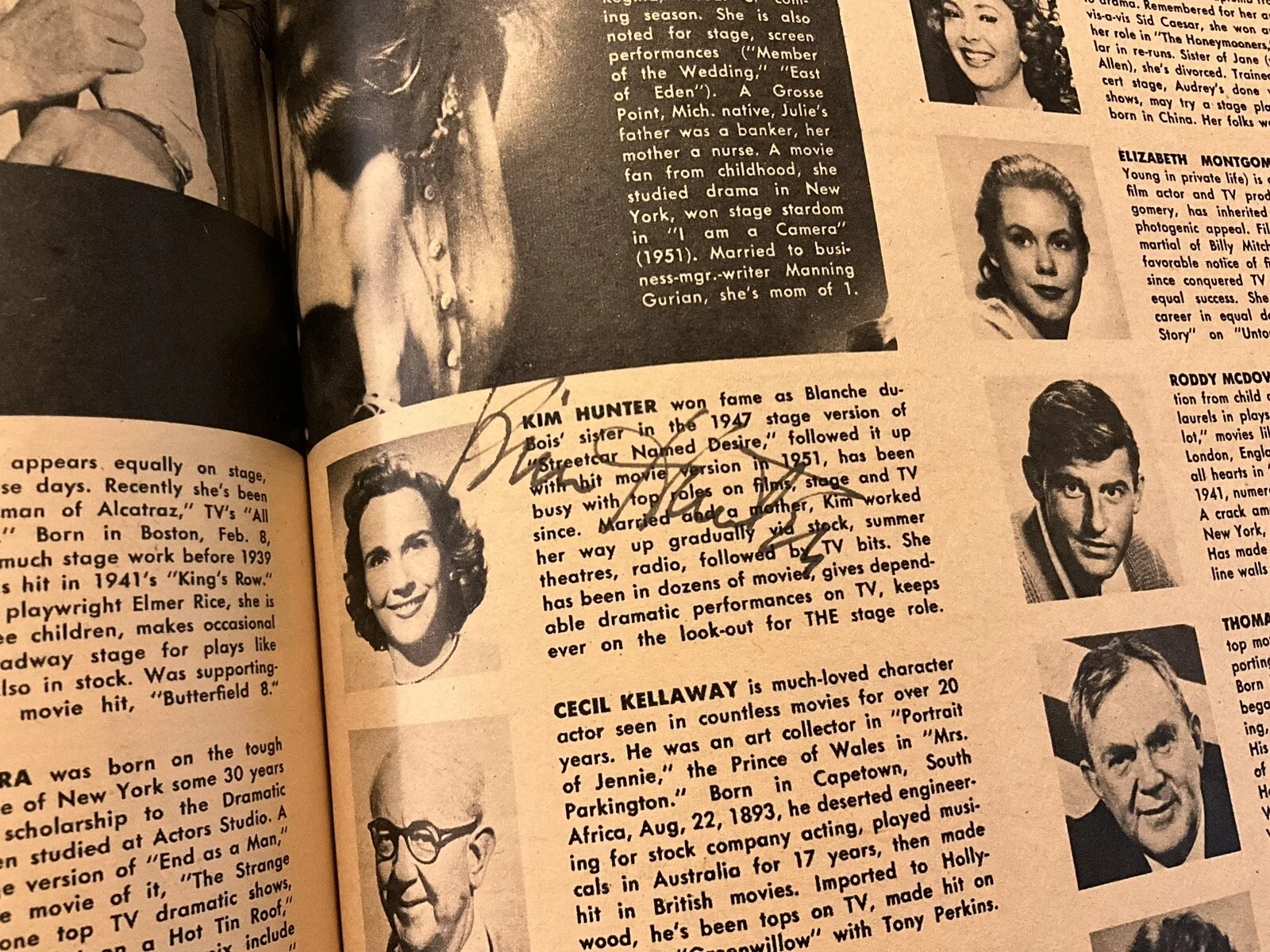 Kim Hunter, Lena Horne, Steve Lawrence, Eydie Gorme, Etc — Twilight Zone Cast Signed Autographed Magazine By 8 TV Stars With COA, изображение 5