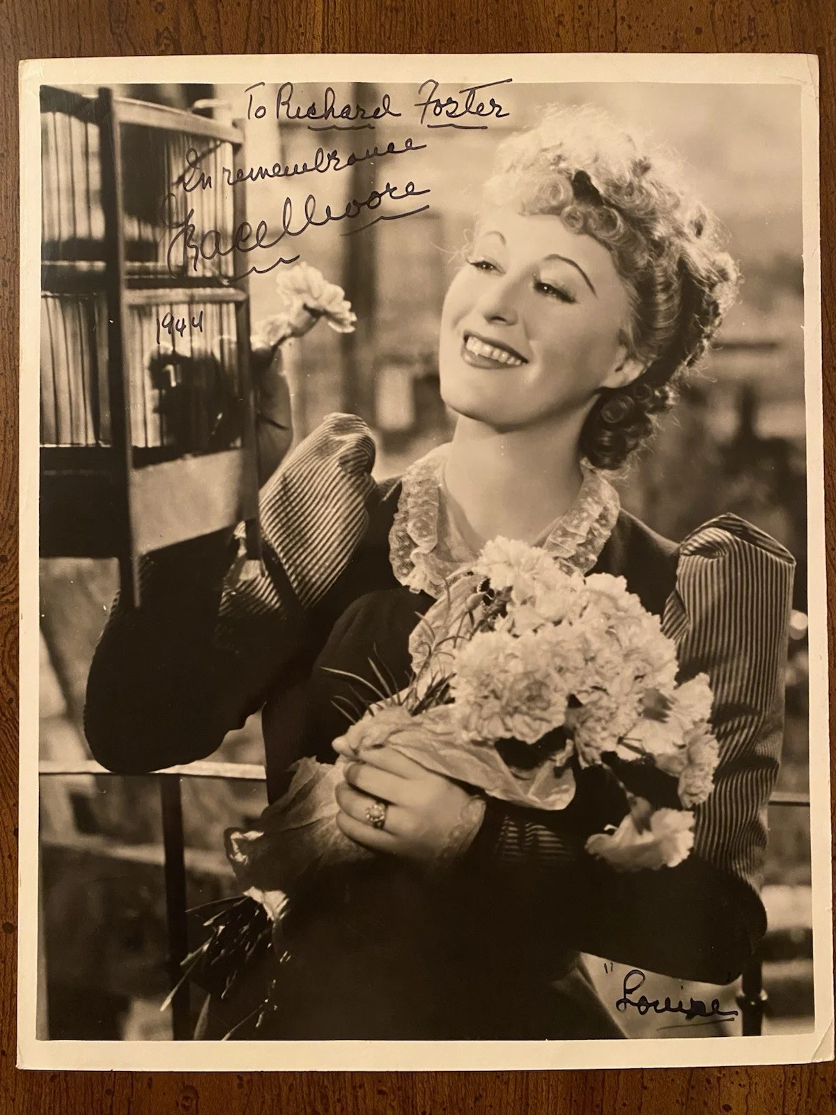 Grace Moore — Grace Moore Signed Autographed Photo With COA 1944 Louise RARE