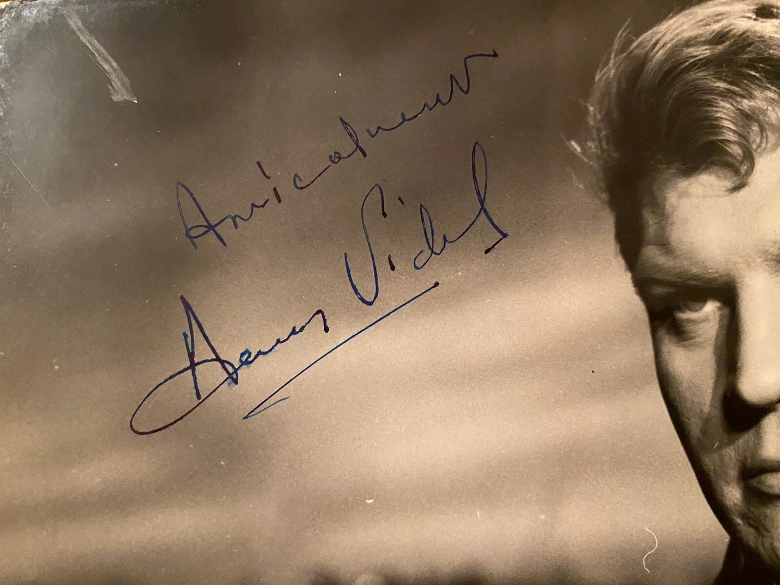 Henri Vidal — Henri Vidal Signed Autographed Photo With COA RARE Fabiola Pensione Edelweiss, изображение 2