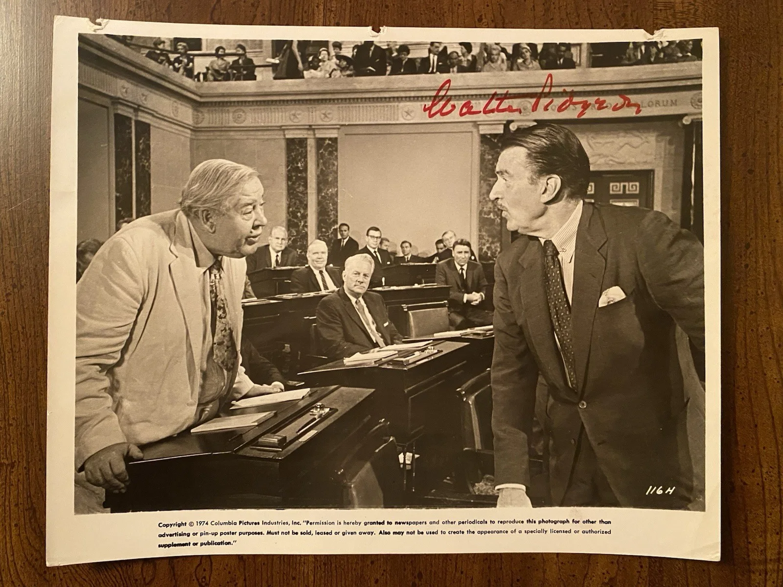 Walter Pidgeon — Walter Pidgeon Signed Autographed 10x8 Photo With COA Advise And Consent RARE