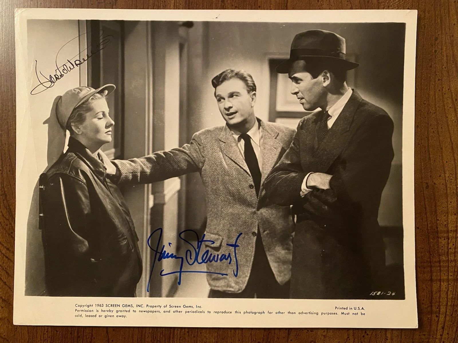 Jimmy Stewart, James Stewart, Joan Fontaine — Jimmy Stewart Joan Fontaine Signed Autographed Photo w/ COA You Gotta Stay Happy