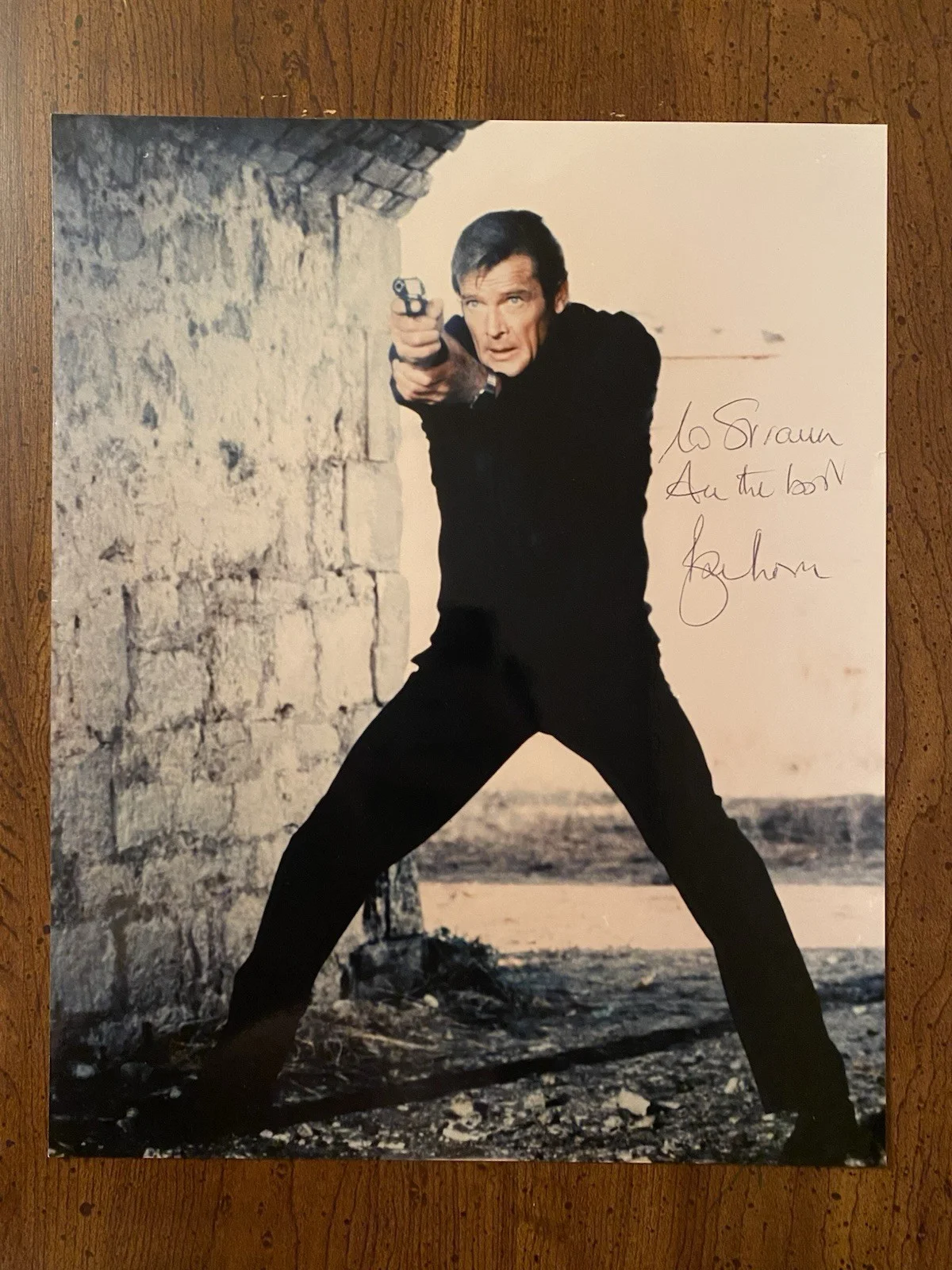 Roger Moore — Roger Moore James Bond 007 Signed Autographed Photo With COA Moonraker Octopussy